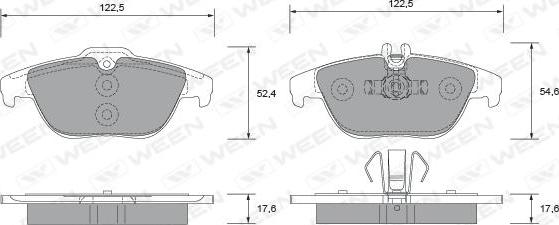 Ween 151-2666 - Гальмівні колодки, дискові гальма autozip.com.ua