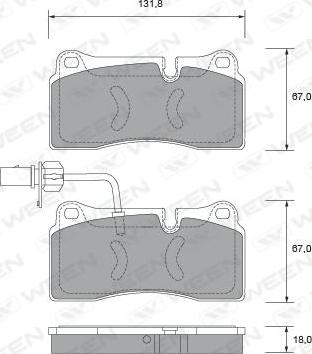 Ween 151-2660 - Гальмівні колодки, дискові гальма autozip.com.ua