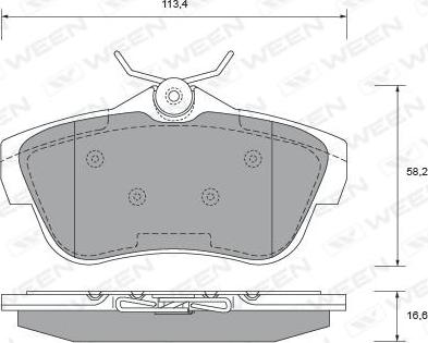 Ween 151-2668 - Гальмівні колодки, дискові гальма autozip.com.ua