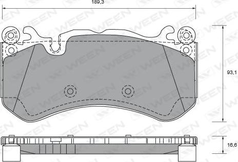 Ween 151-2662 - Гальмівні колодки, дискові гальма autozip.com.ua