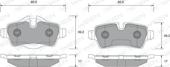 Ween 151-2685 - Гальмівні колодки, дискові гальма autozip.com.ua
