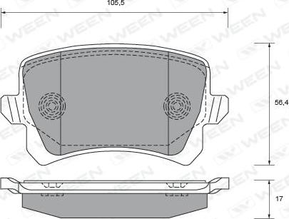 Ween 151-2683 - Гальмівні колодки, дискові гальма autozip.com.ua