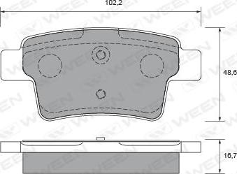 Ween 151-2631 - Гальмівні колодки, дискові гальма autozip.com.ua