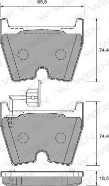 Ween 151-2627 - Гальмівні колодки, дискові гальма autozip.com.ua