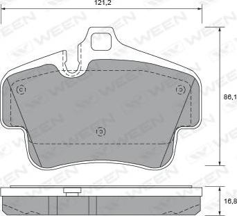 Ween 151-2679 - Гальмівні колодки, дискові гальма autozip.com.ua