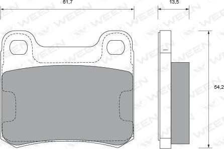 Ween 151-2094 - Гальмівні колодки, дискові гальма autozip.com.ua