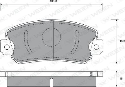 Ween 151-2098 - Гальмівні колодки, дискові гальма autozip.com.ua