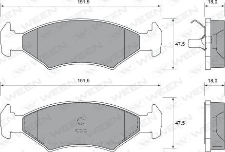 Ween 151-2065 - Гальмівні колодки, дискові гальма autozip.com.ua