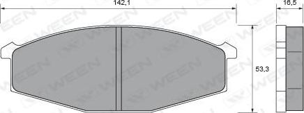 Ween 151-2062 - Гальмівні колодки, дискові гальма autozip.com.ua
