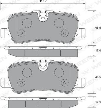 Ween 151-2000 - Гальмівні колодки, дискові гальма autozip.com.ua