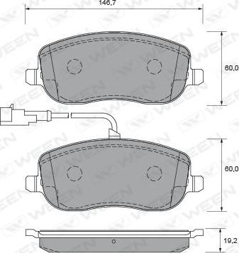 Ween 151-2002 - Гальмівні колодки, дискові гальма autozip.com.ua