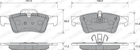 Ween 151-2011 - Гальмівні колодки, дискові гальма autozip.com.ua