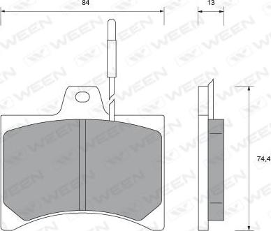 Ween 151-2080 - Гальмівні колодки, дискові гальма autozip.com.ua