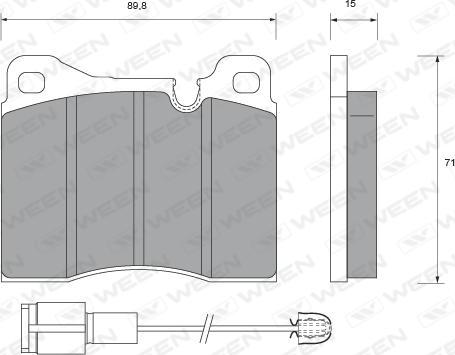 Ween 151-2077 - Гальмівні колодки, дискові гальма autozip.com.ua