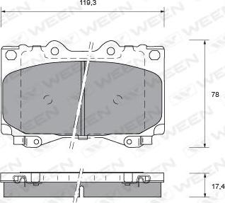 Japanparts J PA-268AF - Гальмівні колодки, дискові гальма autozip.com.ua