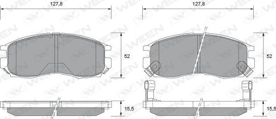 Ween 151-2146 - Гальмівні колодки, дискові гальма autozip.com.ua