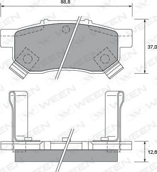 Kawe 0233 42 - Гальмівні колодки, дискові гальма autozip.com.ua