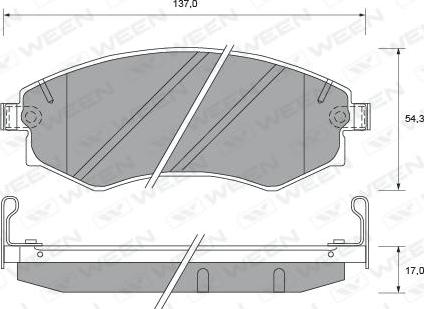 Ween 151-2168 - Гальмівні колодки, дискові гальма autozip.com.ua