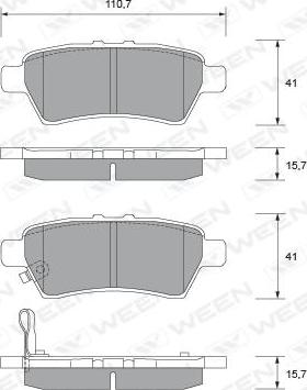 Ween 151-2106 - Гальмівні колодки, дискові гальма autozip.com.ua