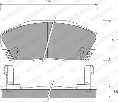 Ween 151-2103 - Гальмівні колодки, дискові гальма autozip.com.ua