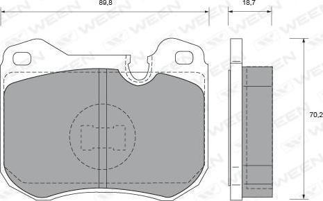 Ween 151-2115 - Гальмівні колодки, дискові гальма autozip.com.ua