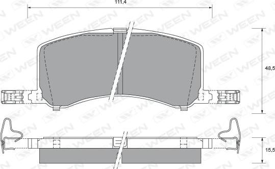 Ween 151-2118 - Гальмівні колодки, дискові гальма autozip.com.ua