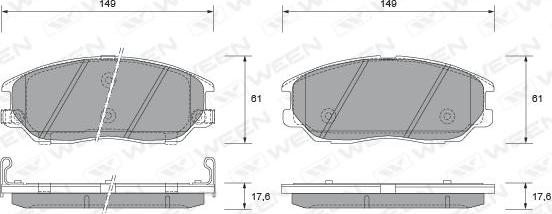 Ween 151-2184 - Гальмівні колодки, дискові гальма autozip.com.ua