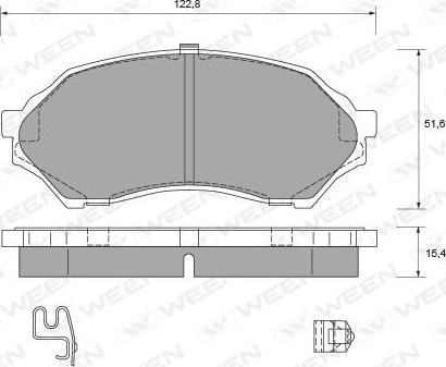 Ween 151-2188 - Гальмівні колодки, дискові гальма autozip.com.ua