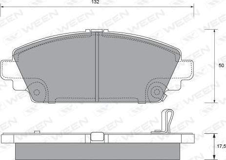 Ween 151-2182 - Гальмівні колодки, дискові гальма autozip.com.ua