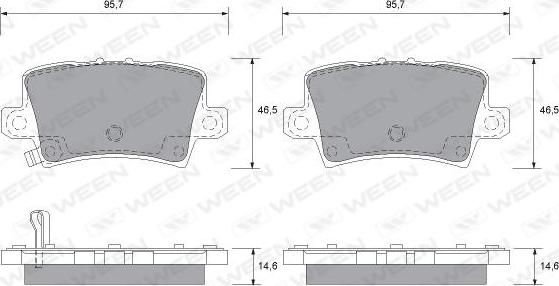 Ween 151-2139 - Гальмівні колодки, дискові гальма autozip.com.ua