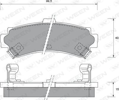 Ween 151-2134 - Гальмівні колодки, дискові гальма autozip.com.ua