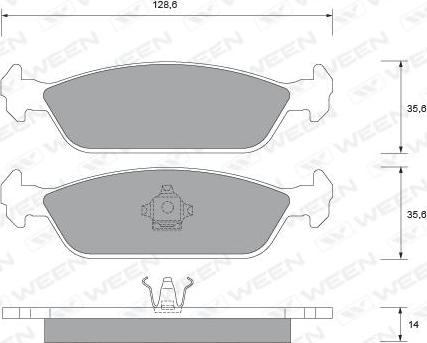 Ween 151-2132 - Гальмівні колодки, дискові гальма autozip.com.ua