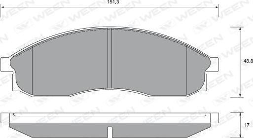 Ween 151-2127 - Гальмівні колодки, дискові гальма autozip.com.ua