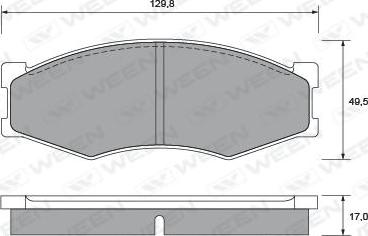 Ween 151-2175 - Гальмівні колодки, дискові гальма autozip.com.ua