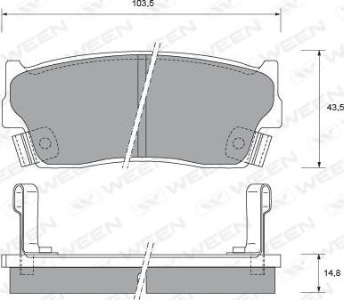 Ween 151-2178 - Гальмівні колодки, дискові гальма autozip.com.ua