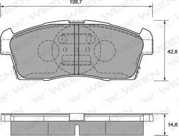 Ween 151-2172 - Гальмівні колодки, дискові гальма autozip.com.ua