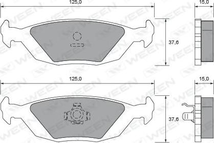 Ween 151-2395 - Гальмівні колодки, дискові гальма autozip.com.ua