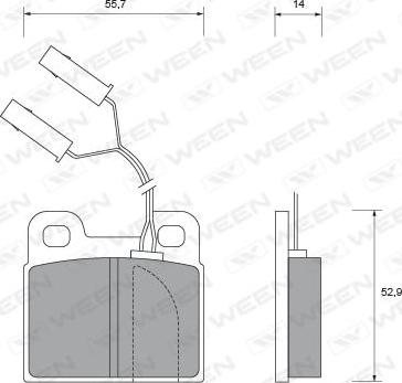 Ween 151-2350 - Гальмівні колодки, дискові гальма autozip.com.ua