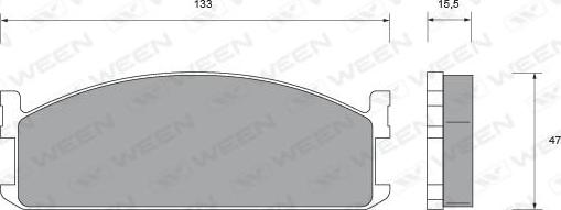 Ween 151-2365 - Гальмівні колодки, дискові гальма autozip.com.ua