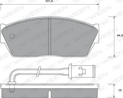 Ween 151-2367 - Гальмівні колодки, дискові гальма autozip.com.ua