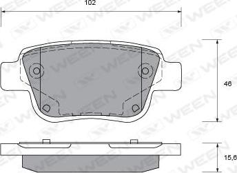 Ween 151-2307 - Гальмівні колодки, дискові гальма autozip.com.ua