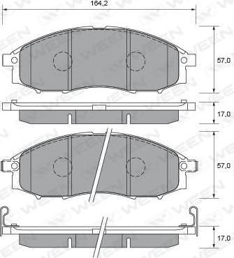 Ween 151-2310 - Гальмівні колодки, дискові гальма autozip.com.ua