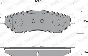 Ween 151-2311 - Гальмівні колодки, дискові гальма autozip.com.ua