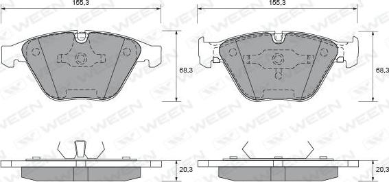 Ween 151-2317 - Гальмівні колодки, дискові гальма autozip.com.ua