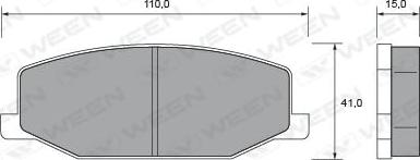 Ween 151-2387 - Гальмівні колодки, дискові гальма autozip.com.ua