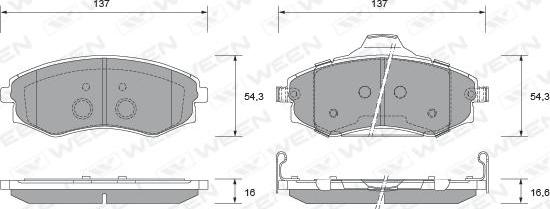 Ween 151-2330 - Гальмівні колодки, дискові гальма autozip.com.ua