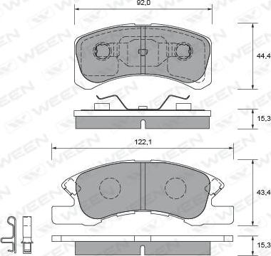 Ween 151-2321 - Гальмівні колодки, дискові гальма autozip.com.ua