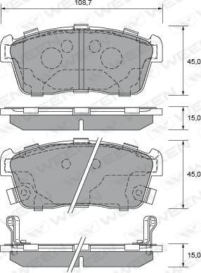 Ween 151-2322 - Гальмівні колодки, дискові гальма autozip.com.ua