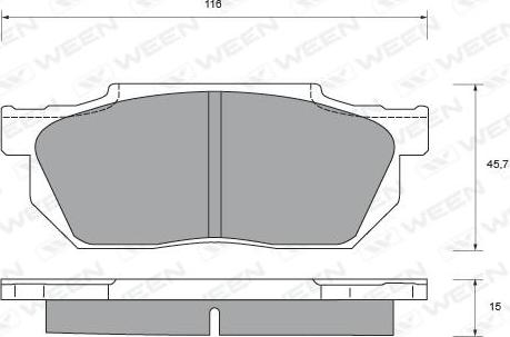 Ween 151-2374 - Гальмівні колодки, дискові гальма autozip.com.ua