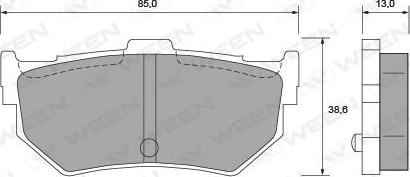 Ween 151-2378 - Гальмівні колодки, дискові гальма autozip.com.ua